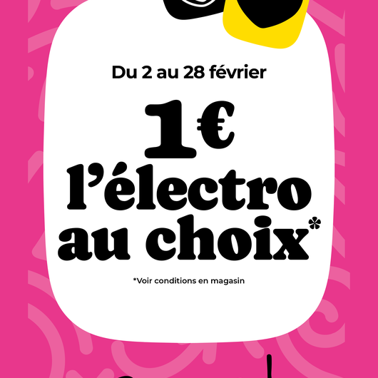 1€ l'électro au choix chez SoCoo'c !